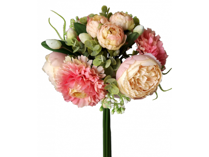 Marigold Peony Bouquet Chrysanthemum And Dahlias Flowers Silk Wedding Bouquets And Artificial