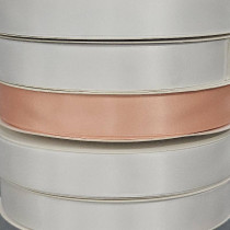 Peach Double Sided Satin Ribbon 25mm 100yards - P805