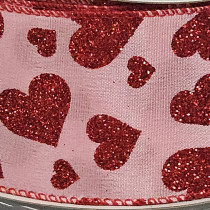 6.35cm Pink  Red Hearts 22.86m