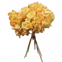 Dried Yellow Rosebud & Hydrangea Bundle S3109Yel
