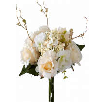 Cream Rosebud Hydrangea Twig Bouquet