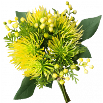 S7555Yel 32cm Yellow Allium Bouquet