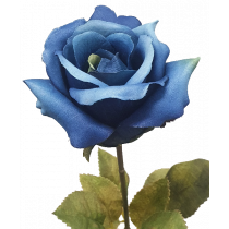 S913Nvy Long Stem Blue Rose