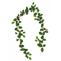 6 foot Green holly garland with berries SX2100Grn