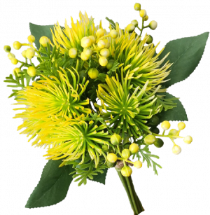 S7555Yel 32cm Yellow Allium Bouquet