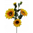 S3104Yel Yellow Sunflower Spray with 3 Flowers & buds