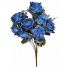 Blue Rose and Hydrangea Bush S3879Blu