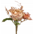 S3952Aut Autumn Brown Dried Rose Hydrangea Bouquet