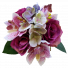 S7519Pur Bouquet Pink white Cymbidium Hot Pink Rose and Hydrangea