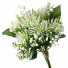 S7555Wht 32cm White Allium Bouquet